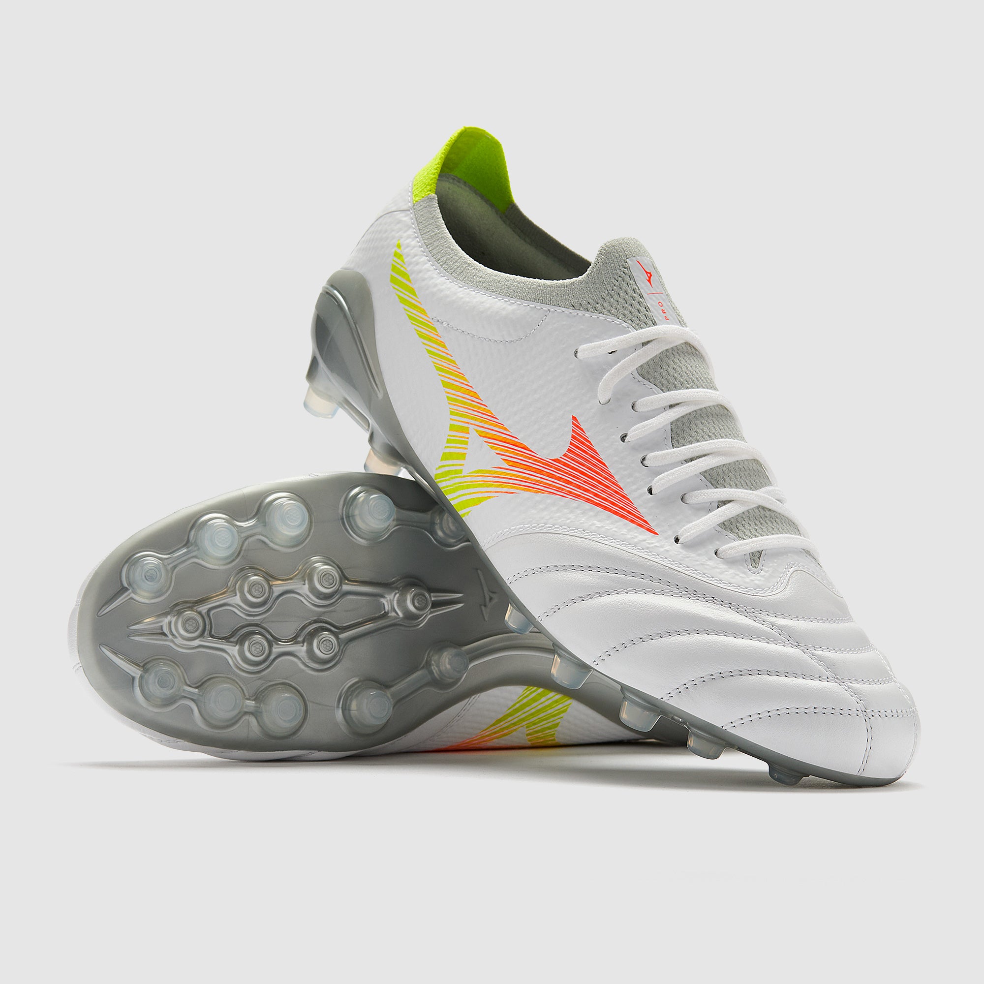 Mizuno Morelia Neo V Beta Pro Artificial Grass - White/Lava Orange