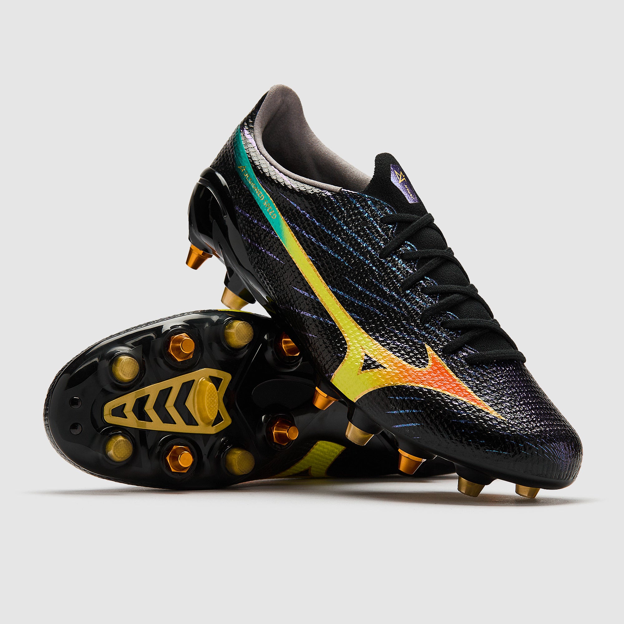 Mizuno Alpha III Made in Japan Firm Ground - Black/Ancient Water