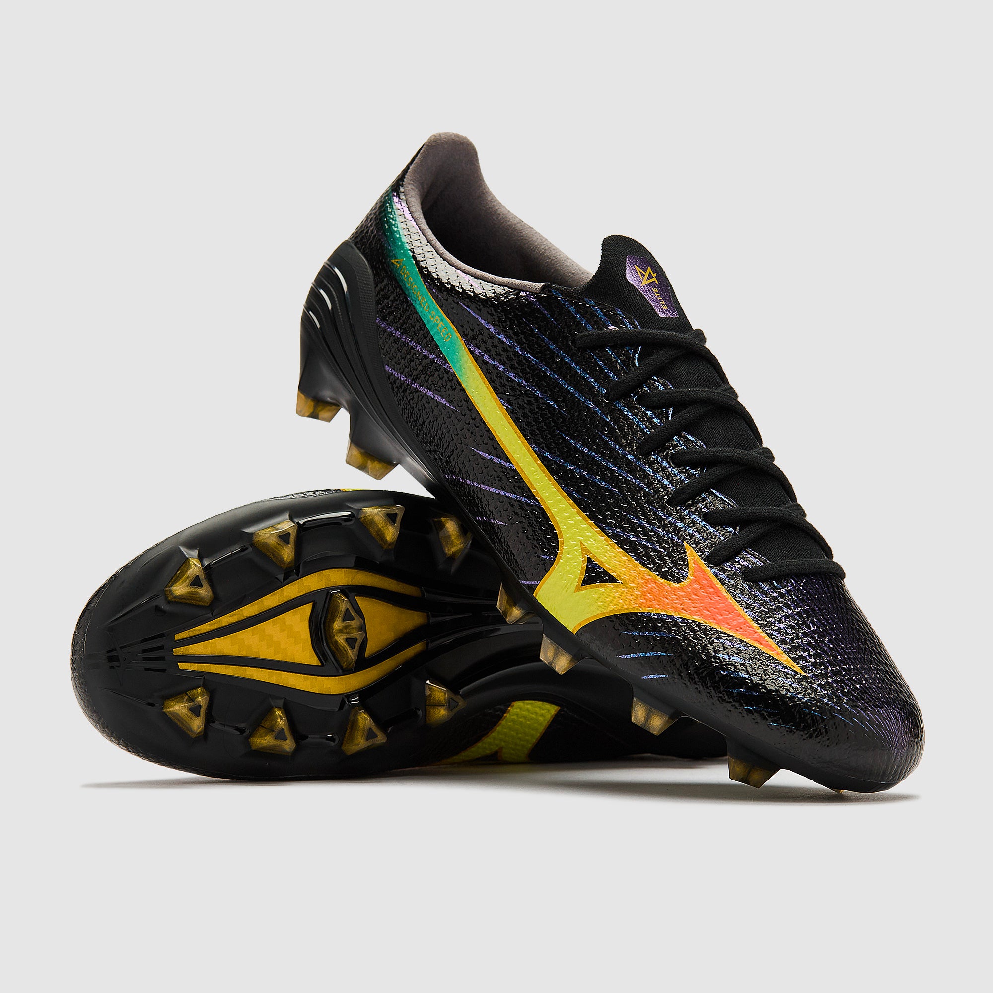 Mizuno Alpha III Elite Artificial Grass - Black/Lava Orange
