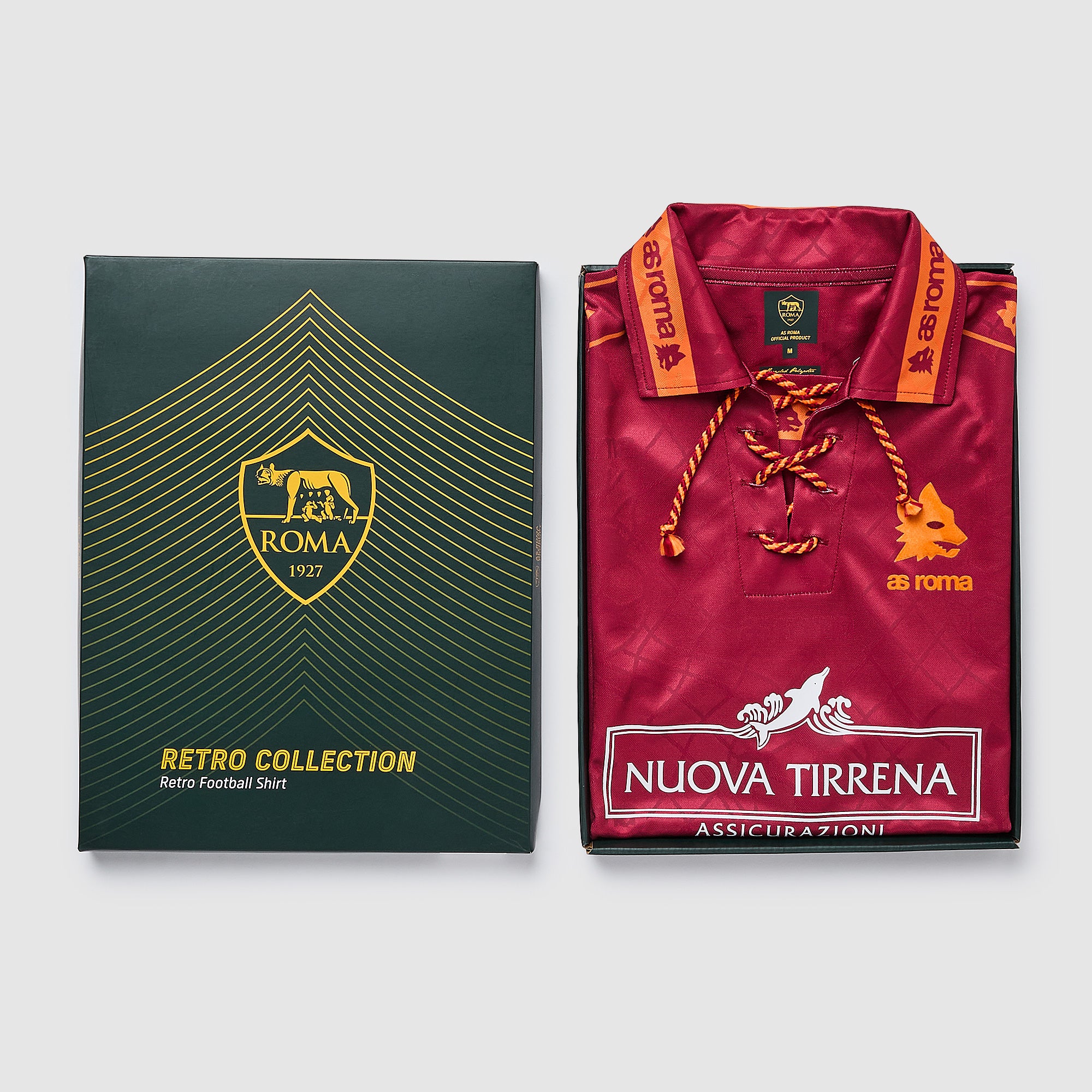 Copa Football AS Roma 1994-95 Retro Shirt - Burgundy - Mens Replica