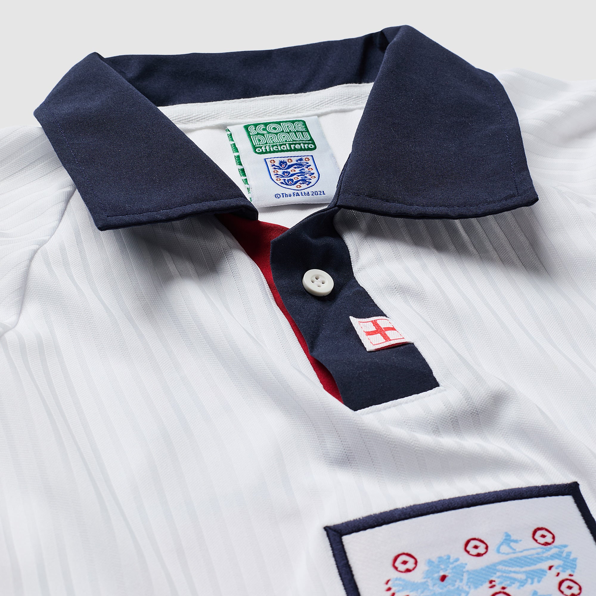 Score Draw Retro England 1998 World Cup Home Shirt with Owen 20