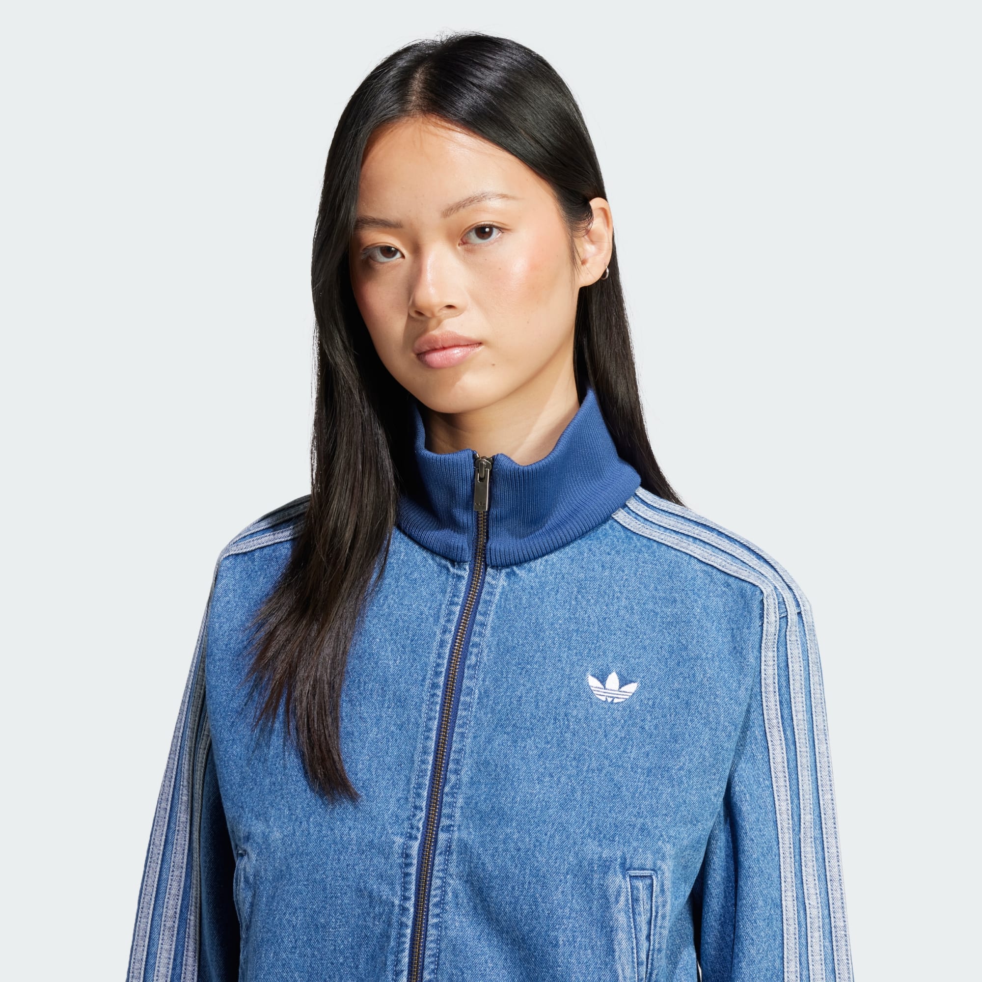 adidas Originals Womens Adicolor Denim Track Top - Indigo Denim