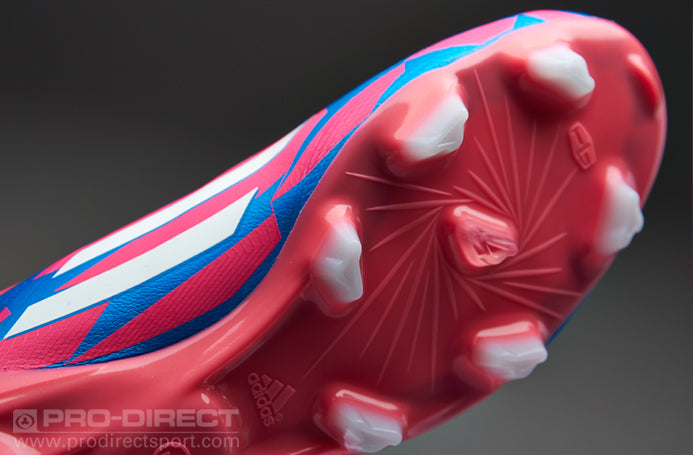 adidas F50 adizero FG - Neon Pink/Running White/Solar Blue - Pink-White
