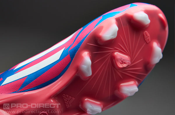 adidas F50 adizero FG - Neon Pink/Running White/Solar Blue - Pink-White
